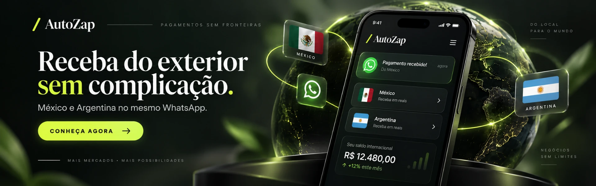AutoZap — Receba do exterior sem complicação